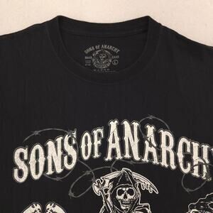 Sons of Anarchy Crew Neck Short Sleeve Graphic Shirt Mens Size L Black